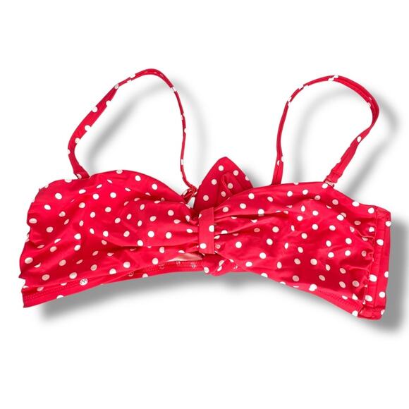 UNIQLO Red Polka Dot 2-Piece Bikini Medium Size 12 - Picture 3 of 10